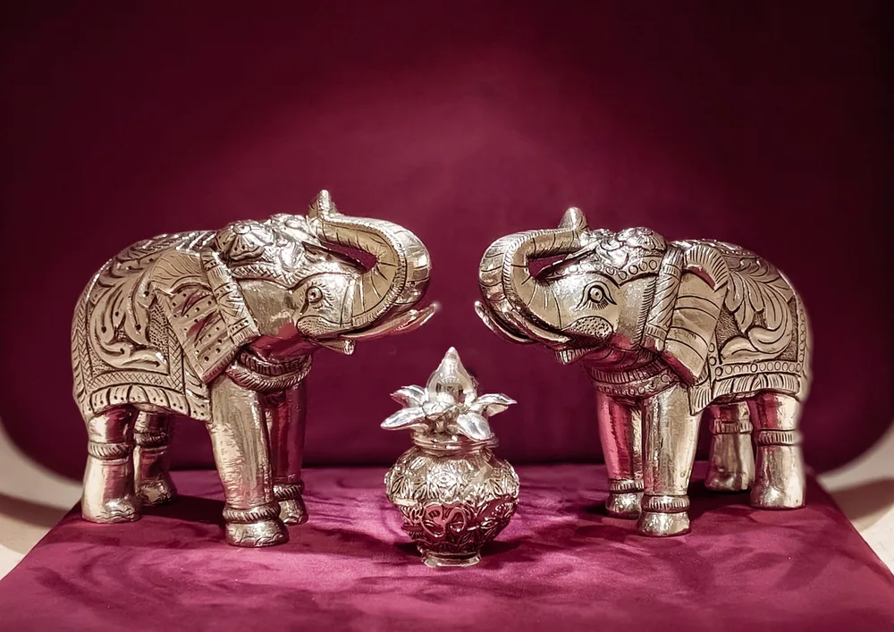 Ornamental Elephant Duo